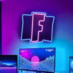 Neon Fortnite LED Dla gracza / gamer / dekoracja ścienna / ozdoba / prezent fortnite led na ściane