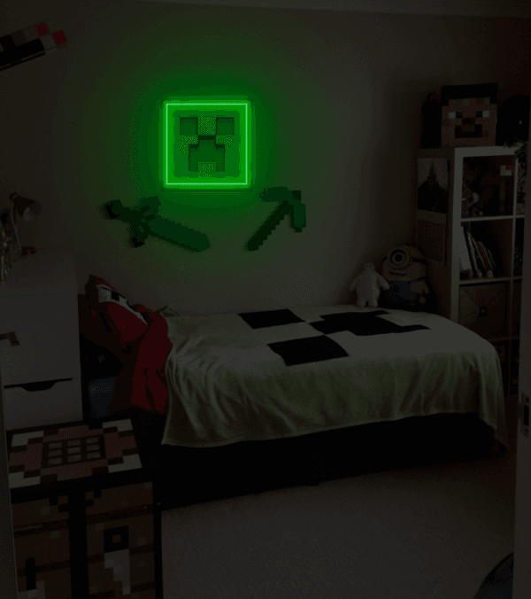 creeper minecraft neon led