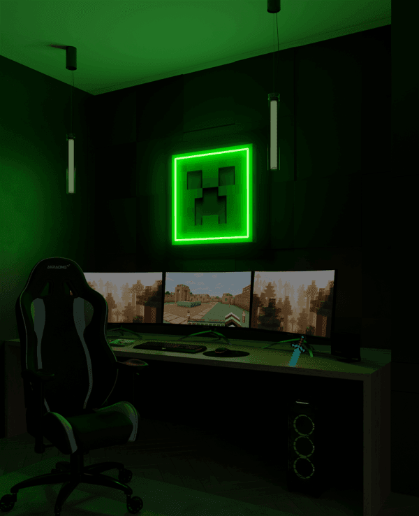 creeper minecraft neon led