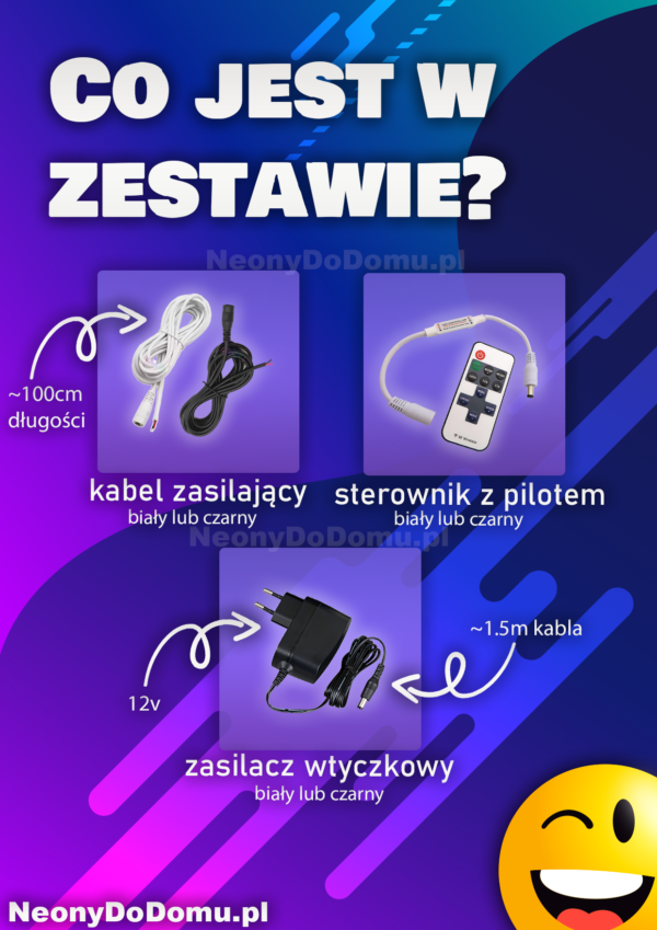 Zasilacz wtyczkowy, 100cm przewodu, sterownik led