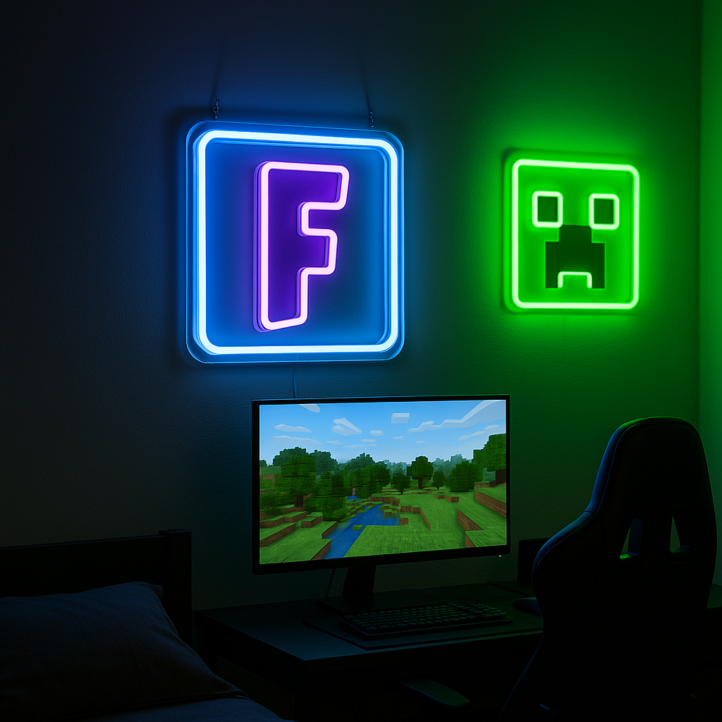 fortnite minecraft neon led
