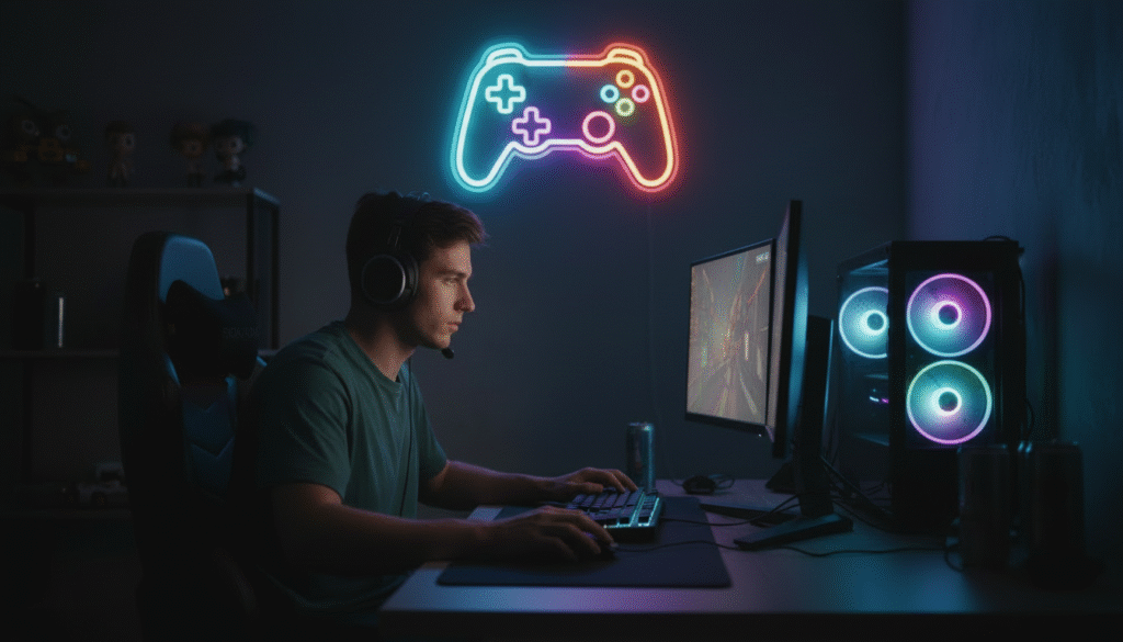 level up gaming room