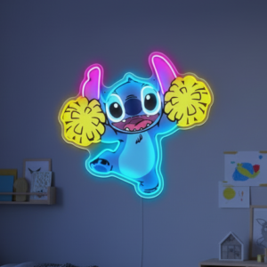 Lampka Nocna Stitch z Pomponami