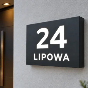 Podświetlany numer domu LED – tabliczka adresowa Podswietlany numer domu